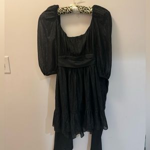 Lucy in the Sky black sparkly mini dress